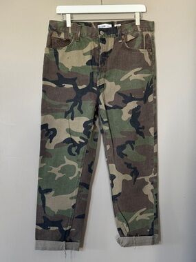 Re/done Camo Straight Leg Jeans